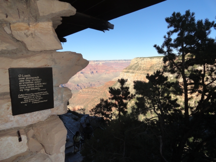 God’s Glory Reflected and Recognized on Plaque at Grand Canyon